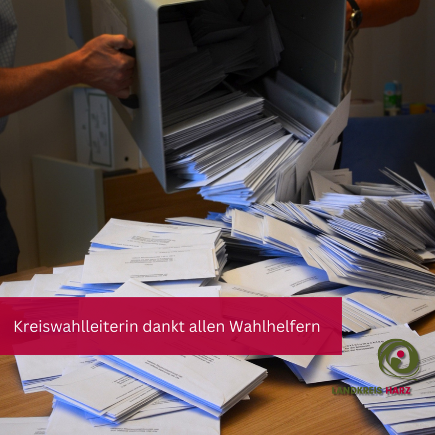 Kreiswahlleiterin dankt allen Wahlhelfern Kreiswahlleiterin dankt allen Wahlhelfern