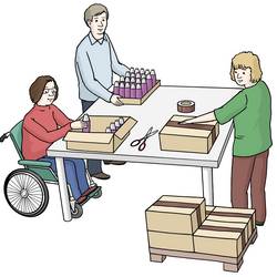 Inklusionsbetrieb © Lebenshilfe Bremen Menschen mit und ohne Behinderung arbeiten zusammen