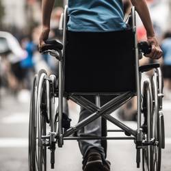 Ruhlstuhlfahrer im Straßenverkehr