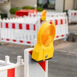 absperrung stra e baustelle