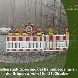 Sperrung der K1320 am Bahnübergang in Halberstadt vorlage f r stra ensperrungen