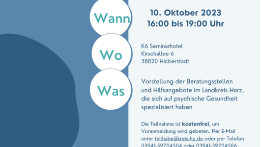 Bild Flyer Infoabend: Gemeinsam stark seelische Gesundheit_nicht barrierefrei © Saskia Sommer Flyer Infoabend