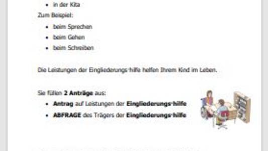 Ausfüllhilfe in Leichter Sprache © Screenshot