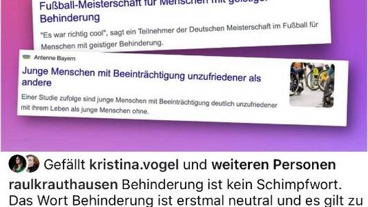 Ableismus in der Sprache © Screenshot