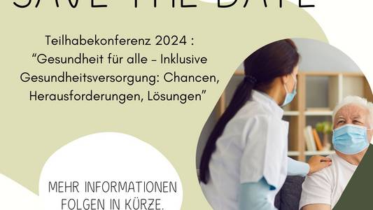 Flyer Save the Date Teilhabekonferenz 2024 © Esther Jödecke
