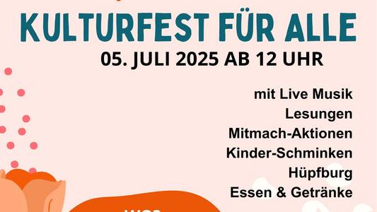 Vielfalt.Leben.Kultur: Plakat Kulturfest am 5. Juli im Soziokulturellem Zentrum in Halberstadt