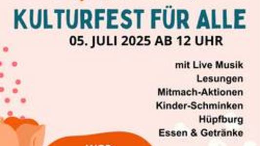 Plakat Kulturfest am 5. Juli im Soziokulturellem Zentrum in Halberstadt Plakat Kulturfest am 5. Juli im Soziokulturellem Zentrum in Halberstadt