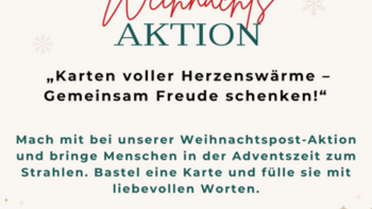 Weihnachtspost-Aktion „Karten voller Herzenswärme – Gemeinsam Freude schenken!“