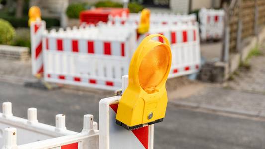 absperrung stra e baustelle