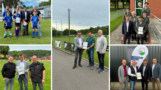 Collage aus Bildern von der Sportplatzförderung 2026