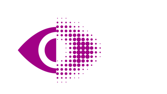 Logo: ein Auge mit dem Text: Rat und Hilfe bei Sehverlust