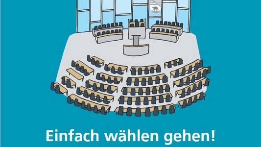 Titel der Broschüre zur Landtagswahl 2026 in Sachsen-Anhalt in Leichter Sprache